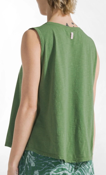 Flowing Tank Top - Bottle Green - 2