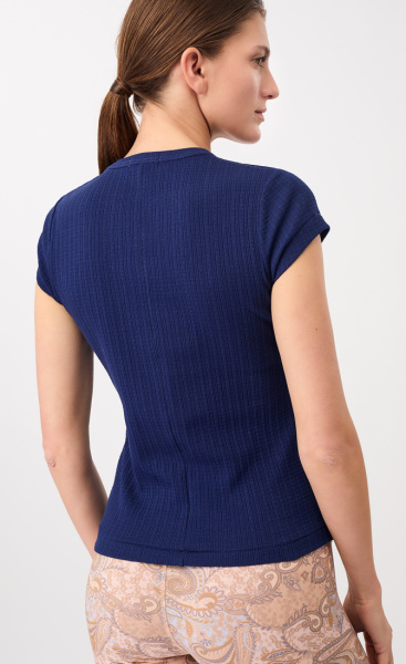 Mandala Pique Round Neck - Sepia Ink