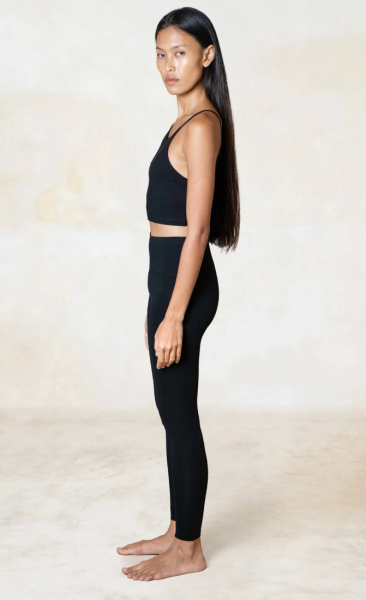 StudioK Eira High Waist Leggings Extra Long - Pitch Black - 1