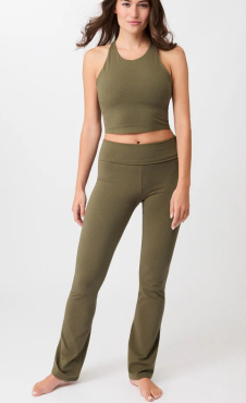 Mandala Classic Rolldown Yoga Pants - Emerald