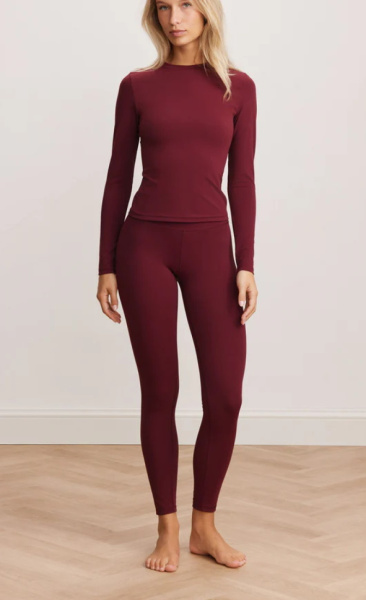 LUNE River Lift High Waisted Legging - Maroon
