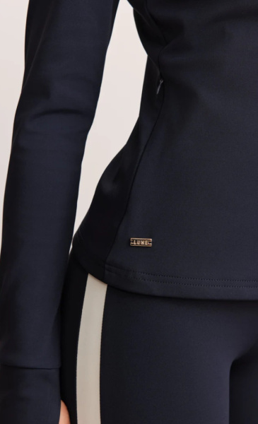 LUNE Sienna Shape Striped Leggings - Dark Blue - 1