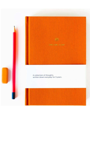 One Line A Day Linen Orange - 2