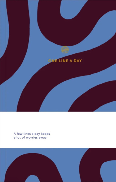 One Line A Day Blue Brown