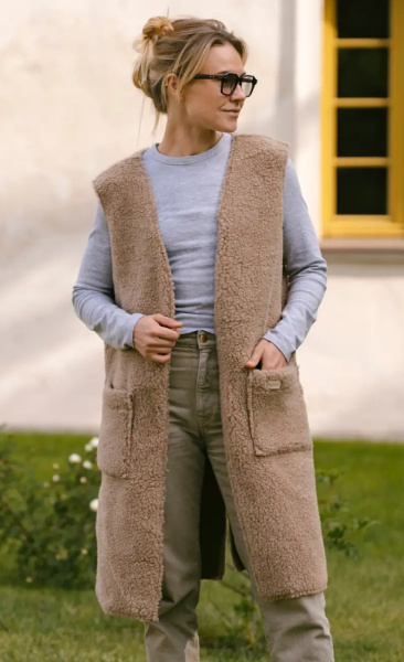 Sea Merino Long Vest - 1