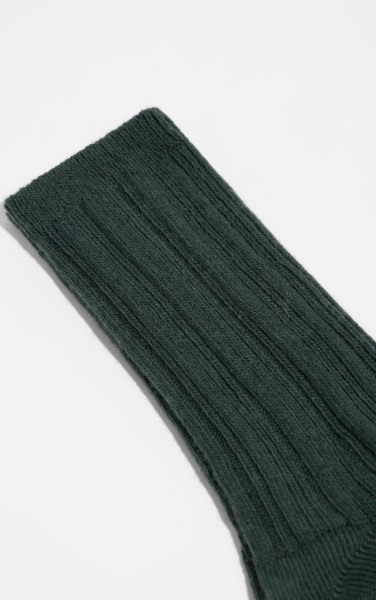 Lanius Warm Rib Knitted Socks - Forest - 1
