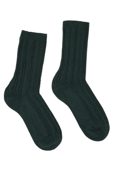 Lanius Warm Rib Knitted Socks - Forest - 2