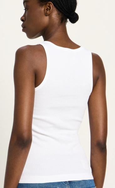 Lanius Rib Top - Dark Berry - White - 3