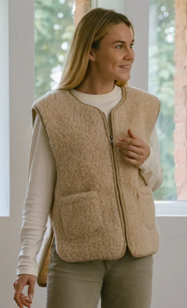 Merino Wol Vest Sea - 2