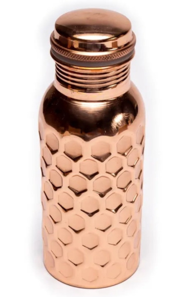 Copper Water Bottle 500ml Honeycomb - 1