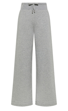 High Waist Soft Leg Pants - Grey Melange