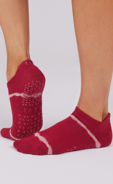 Tavi Noir Grip Socks Savvy - Ruby Tie Dye Stripe