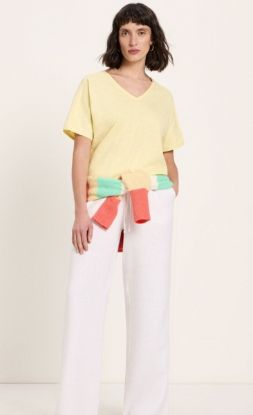 Lanius Flow V-neck Tee - White - 3