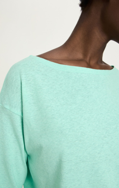 Lanius Hemp & Cotton Elbow Shirt - Jelly Mint - 1