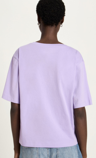 Lanius Organic V-neck Tee - Verbena - 3