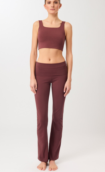 Mandala Classic Rolldown Yoga Pants - Rosewood - 5