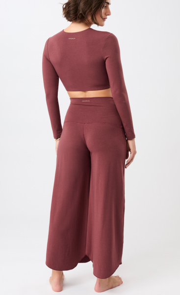 Mandala Roll Over Tulip Pants - Rosewood - 5