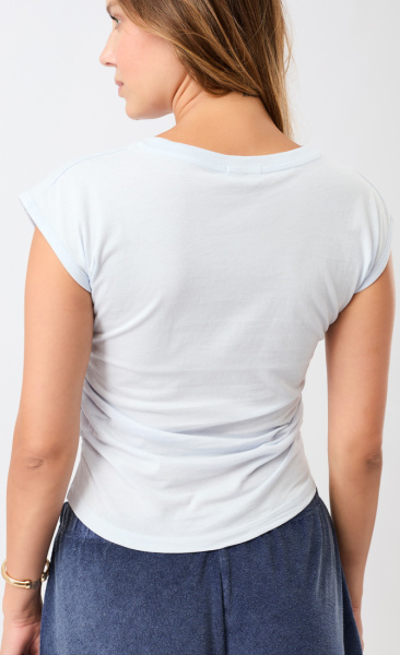 Mandala Side Ruffled Top Renew - Baby Blue - 2