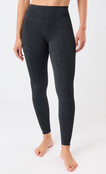 Mandala Mono Printed Leggings - Anthra