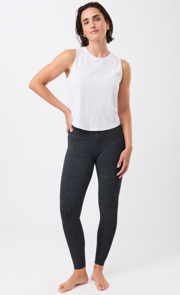 Mandala Mono Printed Leggings - Anthra - 7