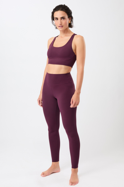 Mandala Mono Printed Leggings - Bordeaux - 4