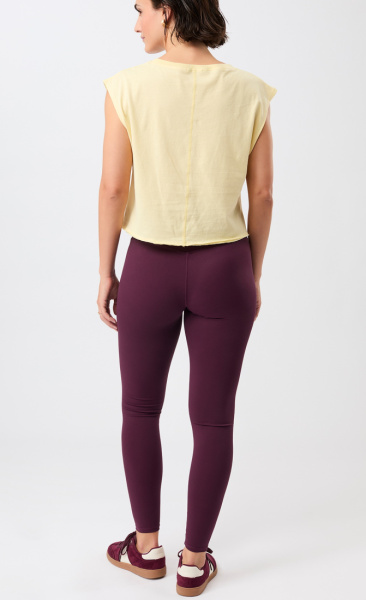 Mandala Mono Printed Leggings - Bordeaux - 8