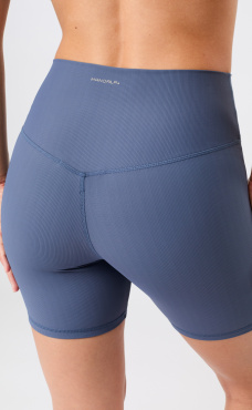 Mandala Fine Ribbed Sporty Biker Shorts - Eclipse Blue