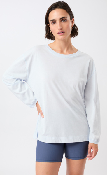 Mandala Longsleeve Wide Shirt - Baby Blue