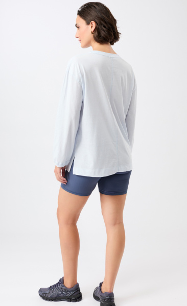 Mandala Longsleeve Wide Shirt - Baby Blue - 3