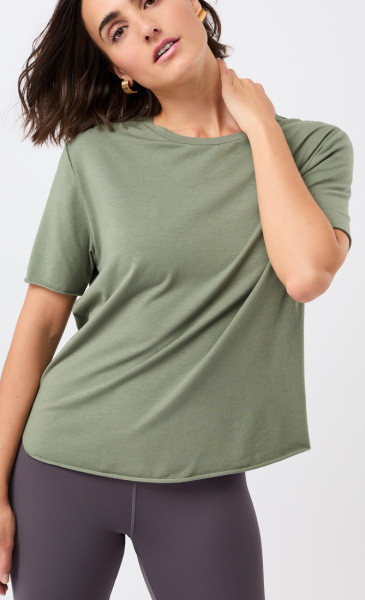 Mandala Half Moon Shirt - Charcoal Green - 1