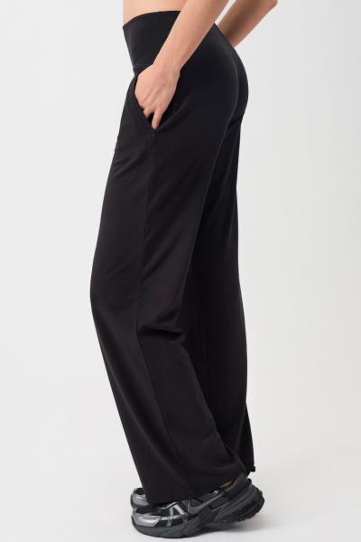 Mandala Wide Leg Wokout  Pants - Black - 2
