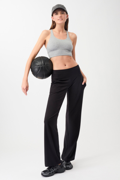 Mandala Wide Leg Wokout  Pants - Black - 5