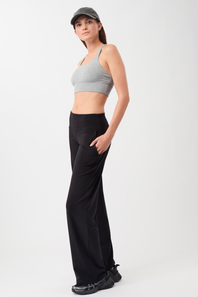 Mandala Wide Leg Wokout  Pants - Black - 6