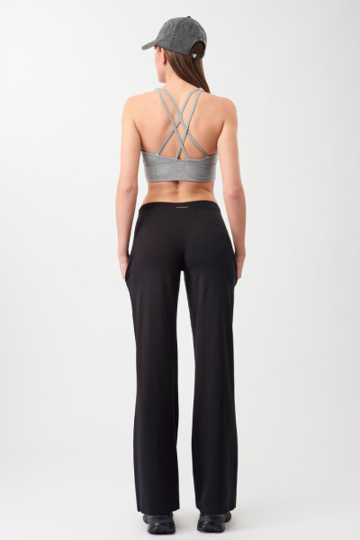 Mandala Wide Leg Wokout  Pants - Black - 7