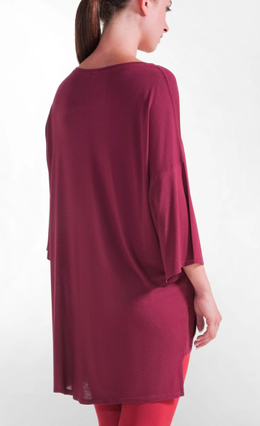 Flow Oversized Tee - Cherry Red