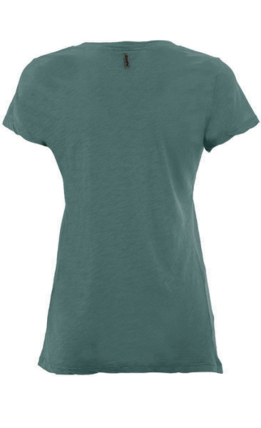 Basic V-Neck Tee - Teal Blue - 1