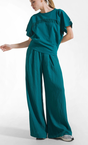 Crinkled Fluid Pants - 3