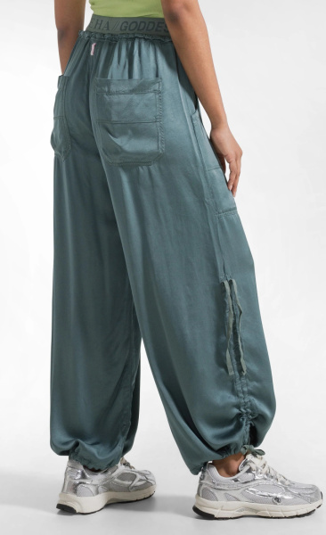 Satin Magnum Pants - Teal Green - 1
