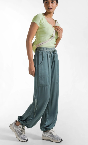 Satin Magnum Pants - Teal Green - 3