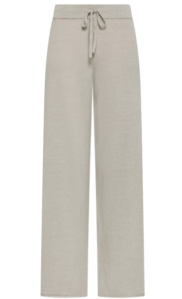 Knitted Palazzo Pants - Clay