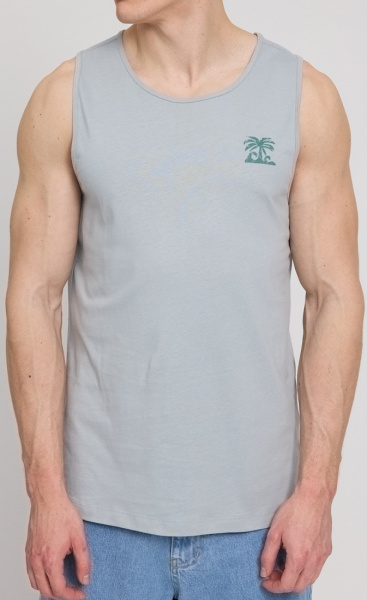 Mazine Palm Print Tank Top Ice Blue - 3