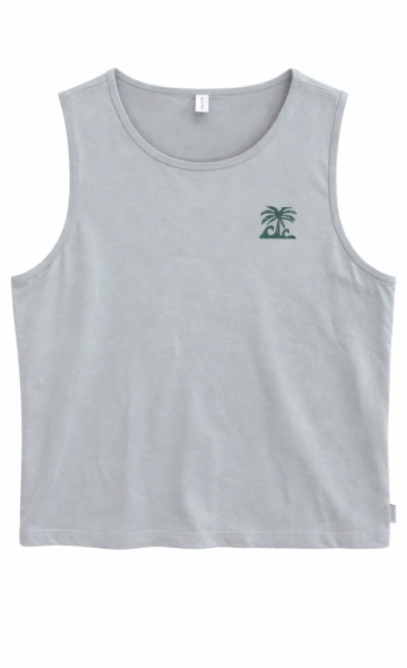 Mazine Palm Print Tank Top Ice Blue - 5