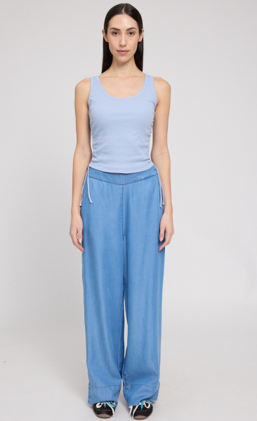 Mazine Tie Detail Tank Top - Cloud Blue - 4