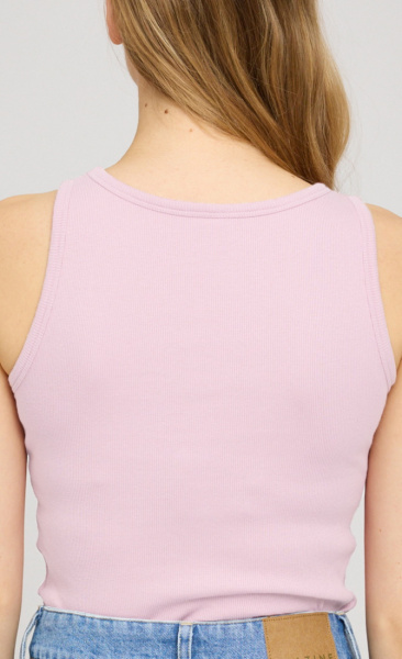 Mazine Basic Tank Top - Peony Pink - 2