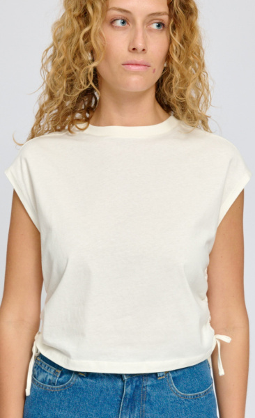 Mazine Tie Detail T-Shirt - Offwhite