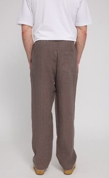 Mazine Linen Pull On Pants Grey Brown - 3