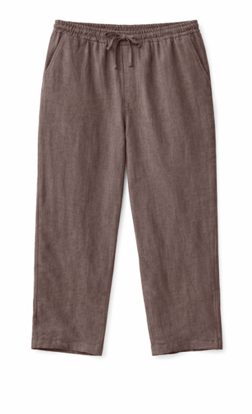 Mazine Linen Pull On Pants Grey Brown - 6