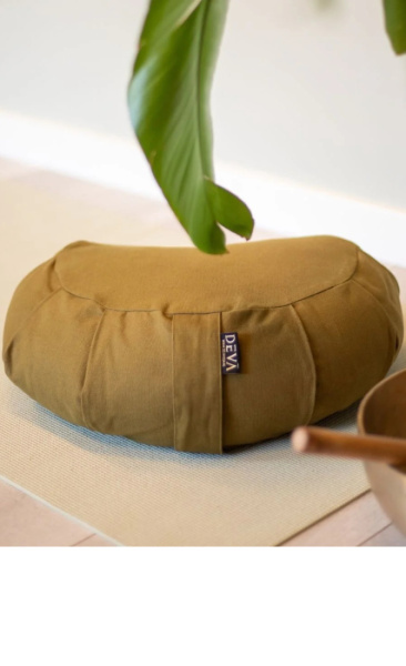 Deva Halve Maan Meditatiekussen Olive - 2