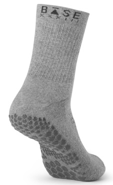 Base33 Performance Grip Socks- Crew - Grey