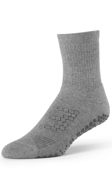 Base33 Performance Grip Socks- Crew - Grey - 1